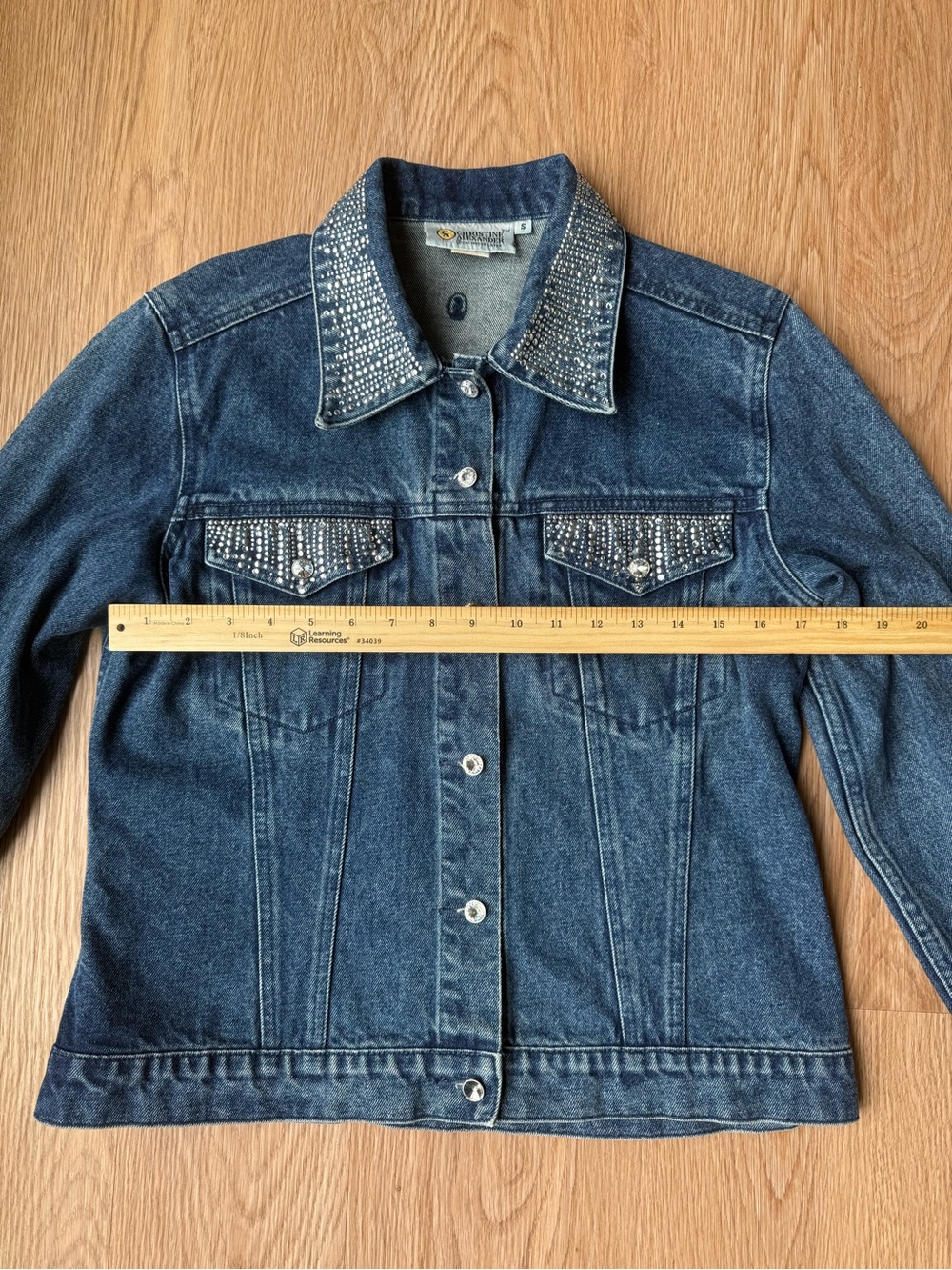 Christine Alexander Rhinestone Denim Jacket – Size Small - Picture 4 of 7